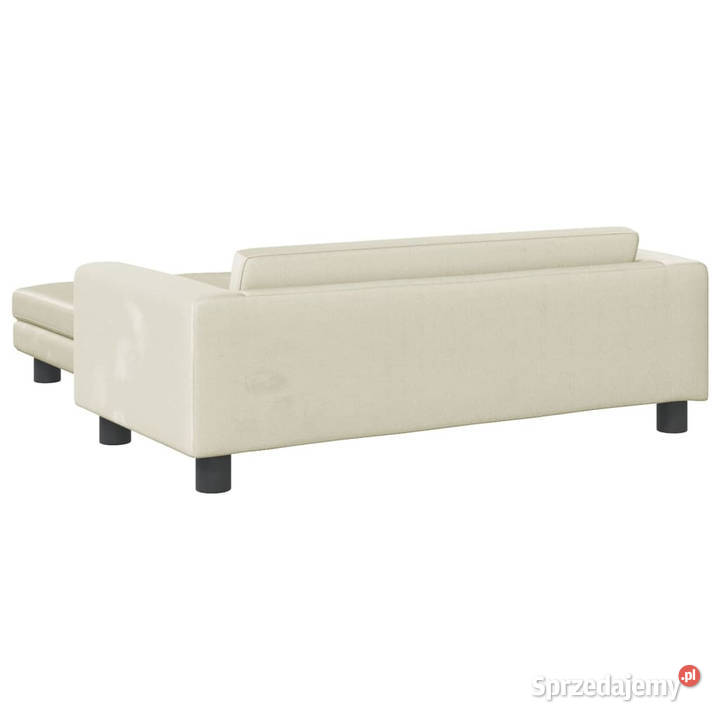 Sofa dziecięca z podnóżkiem kremowa 100x50x30 mazowieckie Warszawa