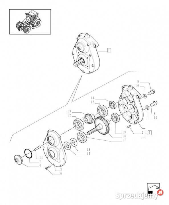 Holland T6010 T6070 Zespol wom przod 47127612