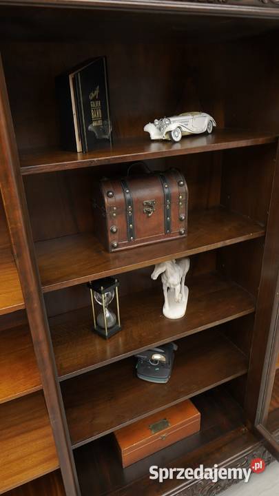 Antyczna biblioteka z lat 40tych renowacji Meble Jerka