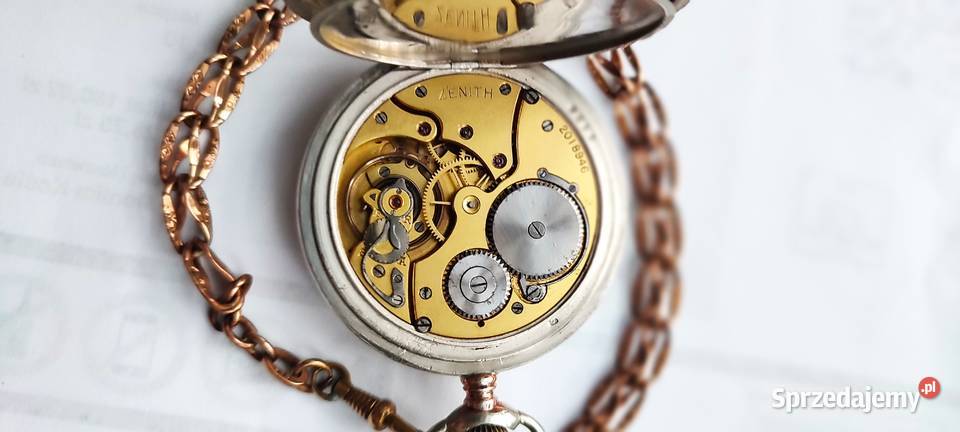 zegarek kieszonkowy srebrny pr0800 ZENITH z Męskie Mielec