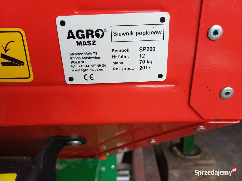 Siewnik poplonów NOWY Agromasz Wytyczno