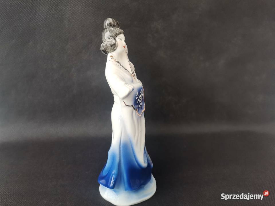 Stara unikatowa figurka Japonka Gejsza porcelana Katowice