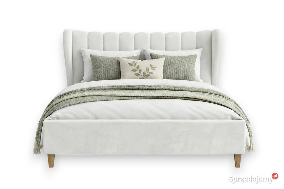 Białe łóżko Jasmine z uszami Panelami 160x200 180cm opolskie Opole sprzedam