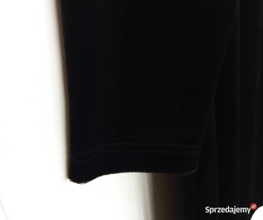 Czarna sukienka vintage 40 L welur welurowa mini Rozmiar 40(L) sprzedam