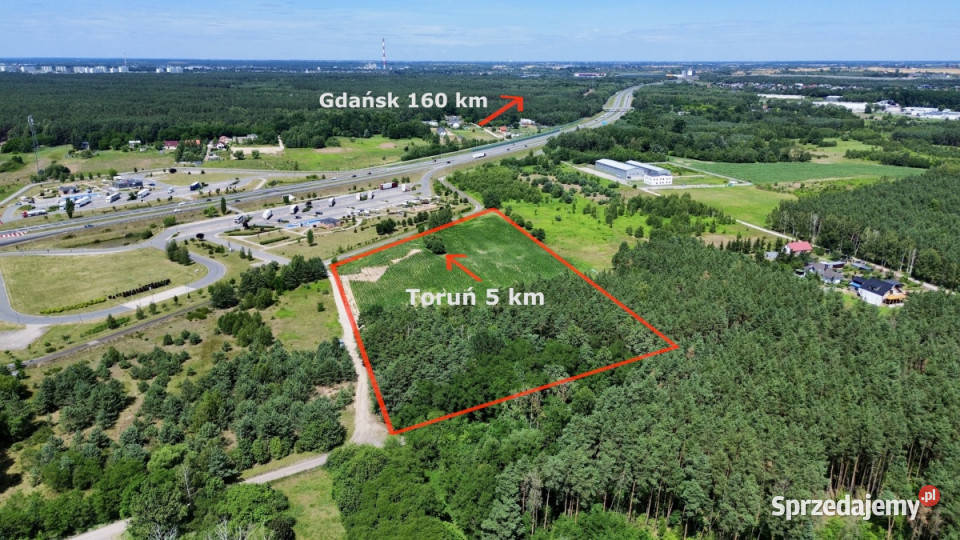 Działka inwestycyjna 17 ha A1 LubiczkTorunia Jedwabno