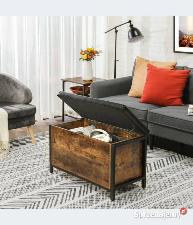 Skrzynia siedzisko pufa rustykalna lotf vintage Błaszki