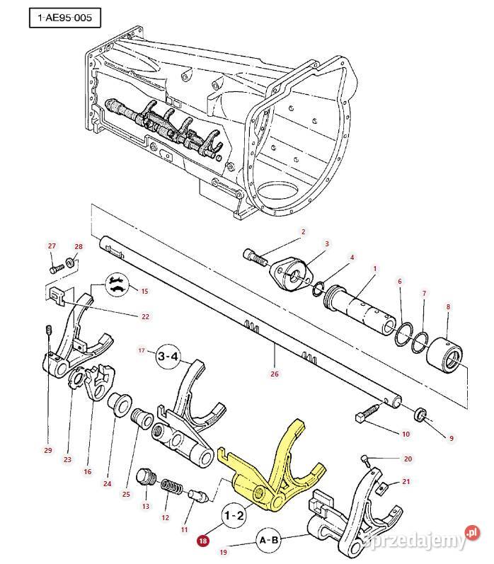 Widełki 12 biegu AGCO Massey Ferguson 3383502M4 Białystok