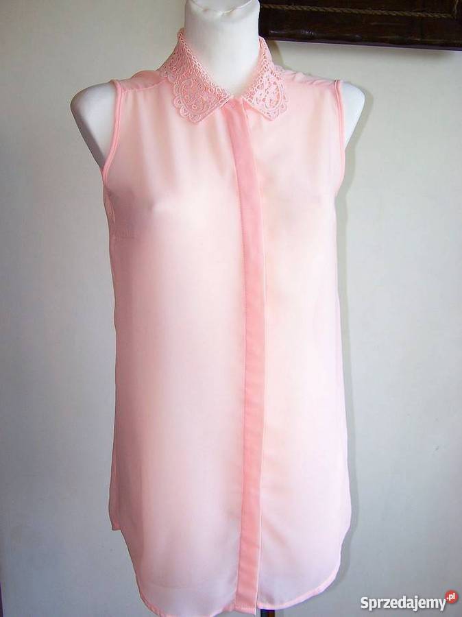 Tunika Mgiełka z Koronką Pudrowy Róż Atmosphere Łomża