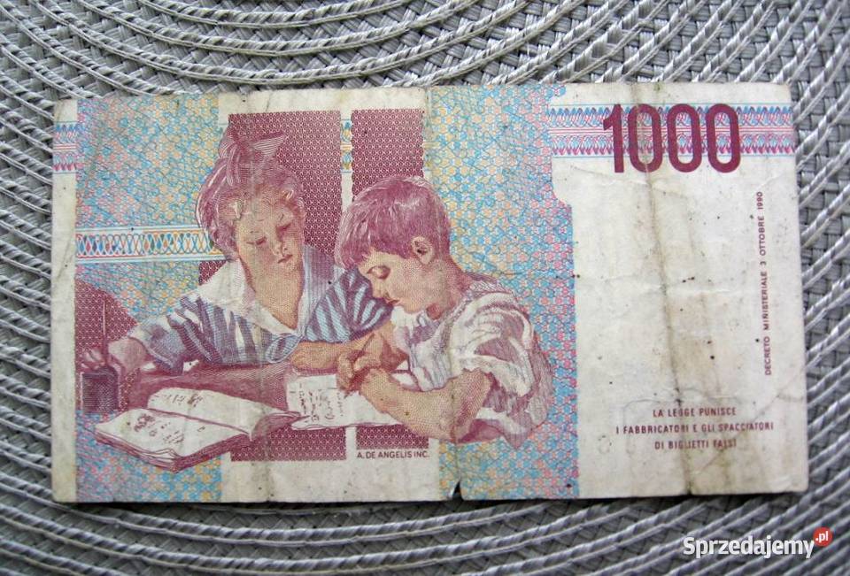 Włochy 1000 Lirów 1990r sprzedam