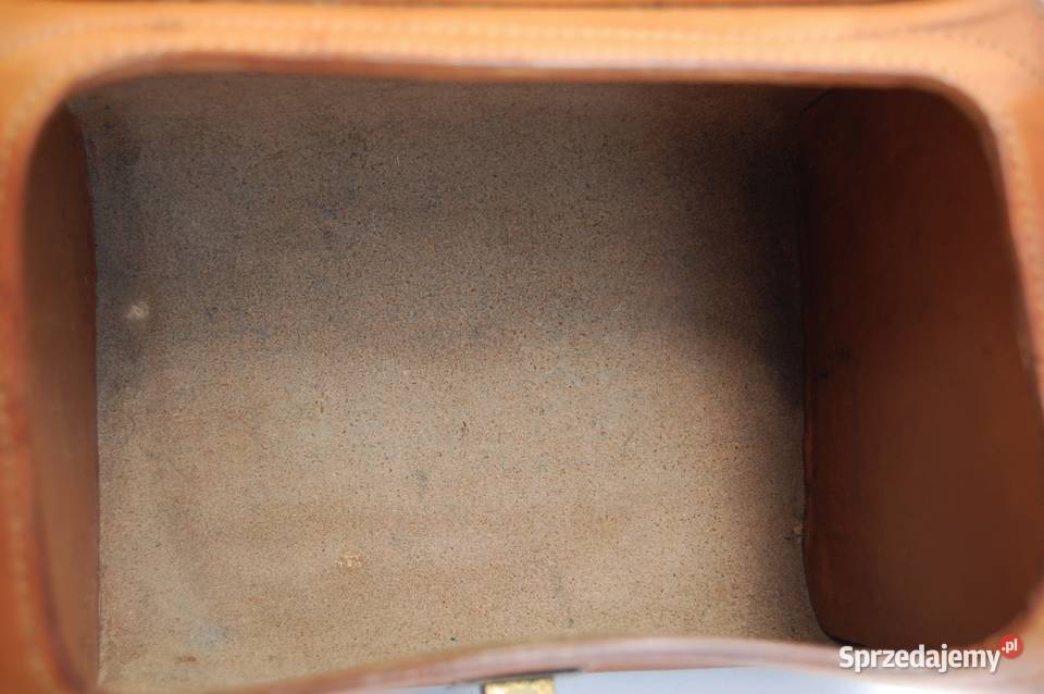 Kuferek skórzany torba vintage do ręki skóra brązowy/beżowy Lublin