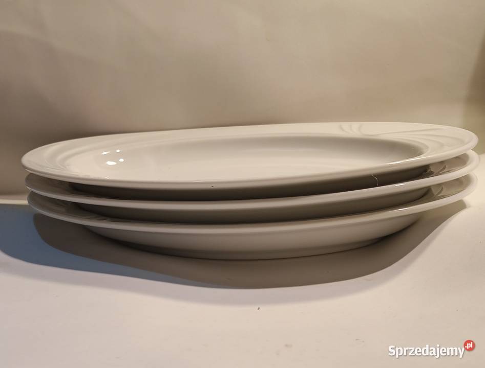 3x Półmisek owalny LUBIANA 24x16 Biała porcelana biały Warszawa