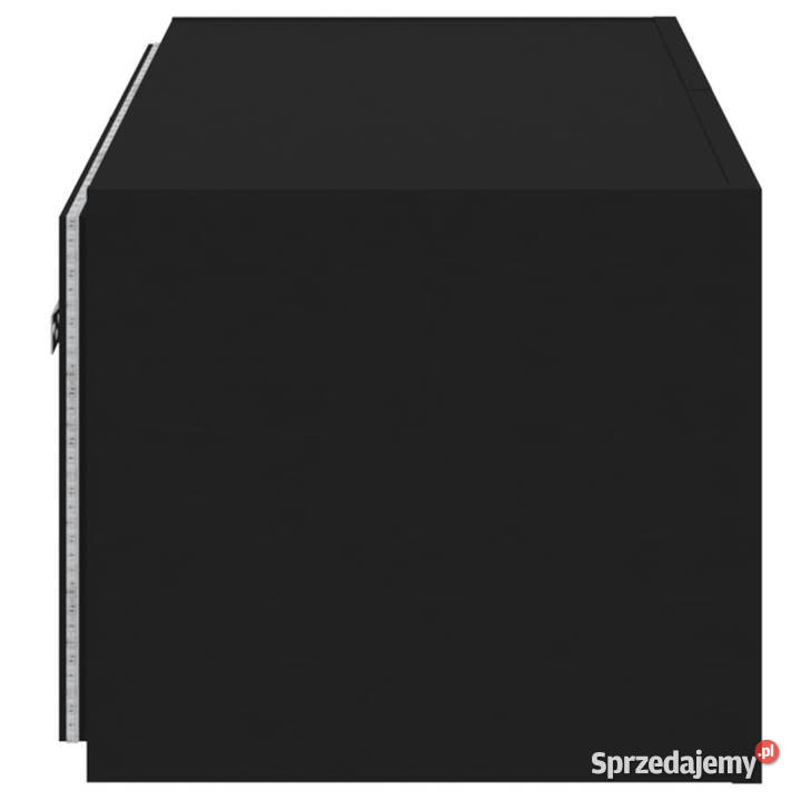 Ścienna szafka TV z LED czarna 80x35x31 WM837283 RTV