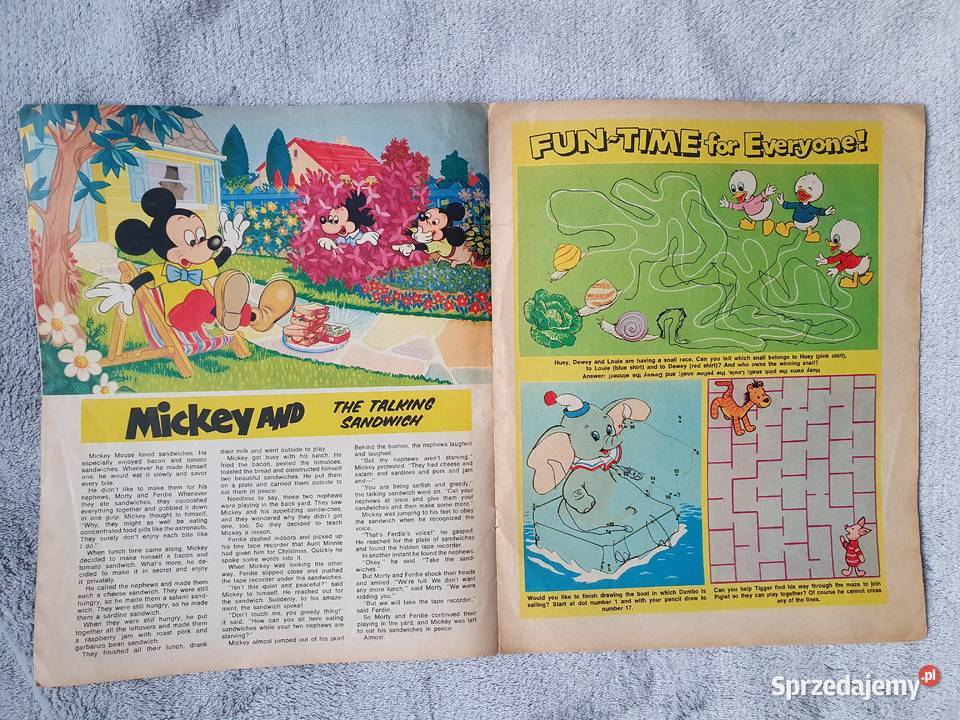 Disneyland komiks z 1972 roku w jęz angielskim pomorskie Gdynia