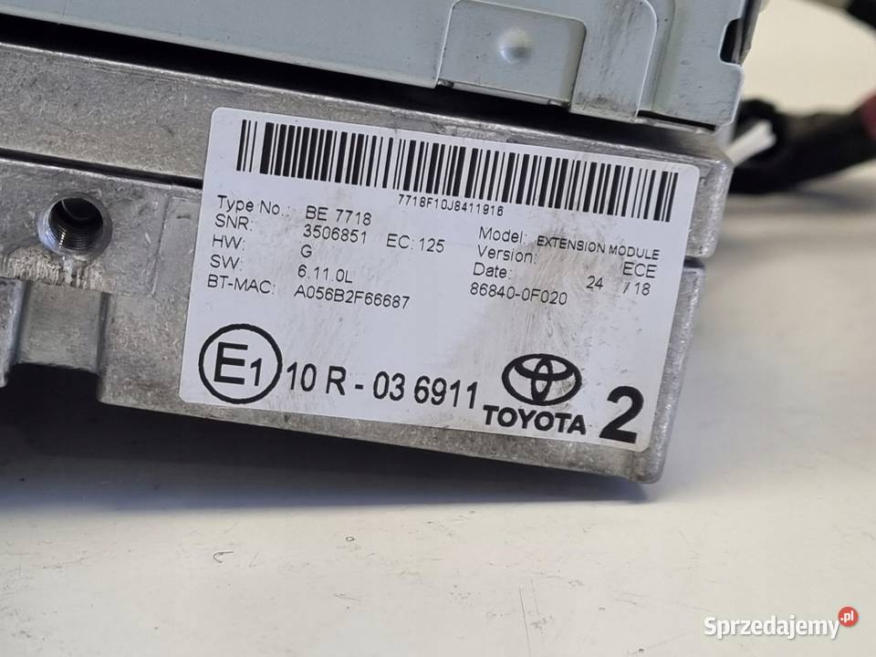 Toyota Auris II Lift EKRAN NAWIGACJI Radio CD osobowe