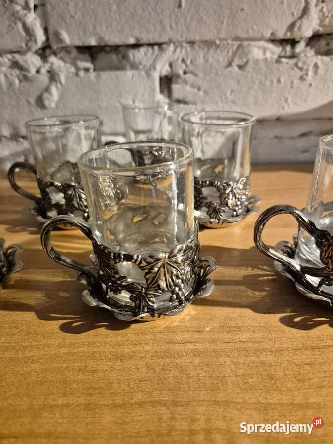 Zestaw szklanek do cherbaty Stare Szklanki i kufle Racibórz