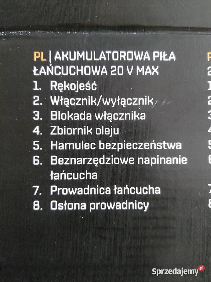 NAJTANIEJ Akumulatorowa Piła Łańcuchowa Pilarka Zabrze