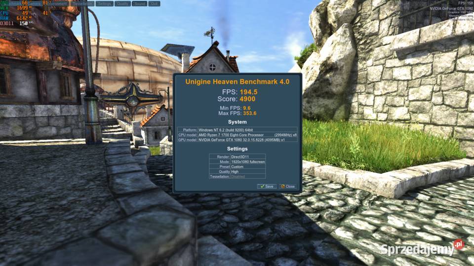 Komputer gamingowy GTX 1080 8GB Ryzen 7 16GB SSD Ostrów Wielkopolski