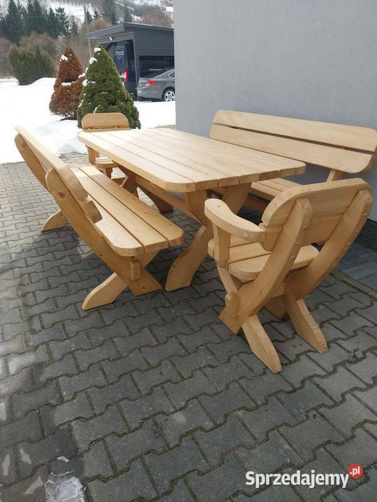 stół komplet ogrodowy meble ogrodowe Tokarnia