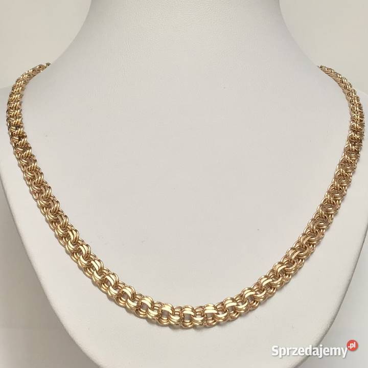 Złoty ŁAŃCUSZEK damski 14K piękny GARIBALDI 57 złote Naszyjniki mazowieckie Warszawa