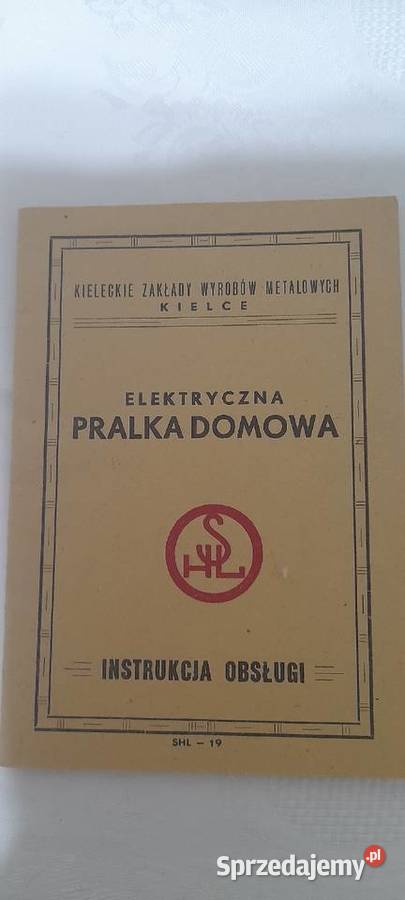 Książka  instrukcja obsługi pralki SHL 1959r