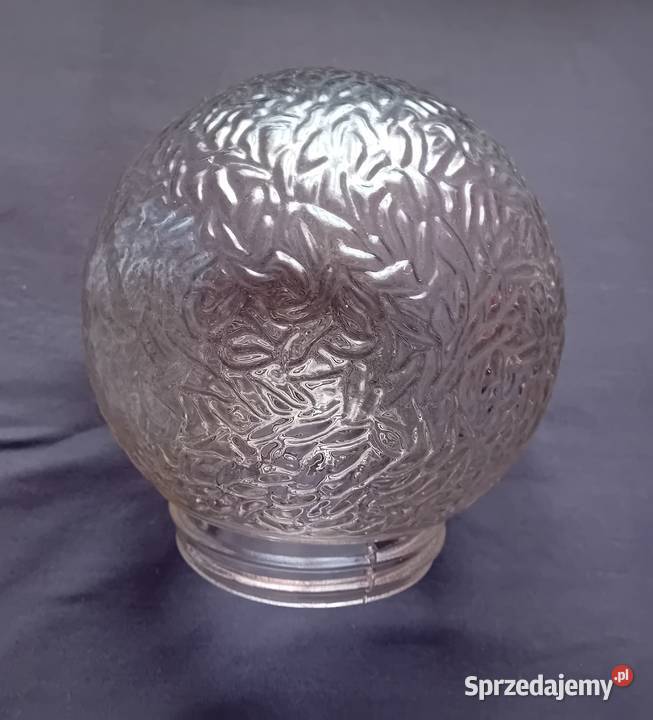 Klosz w kształcie kuli do lampy ceramicznej DDR Koźminek