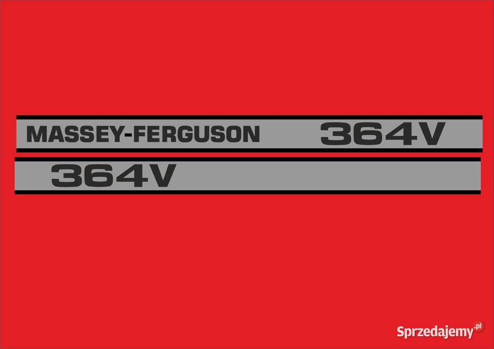 Naklejki Massey Ferguson 364v zamienniki Świecie