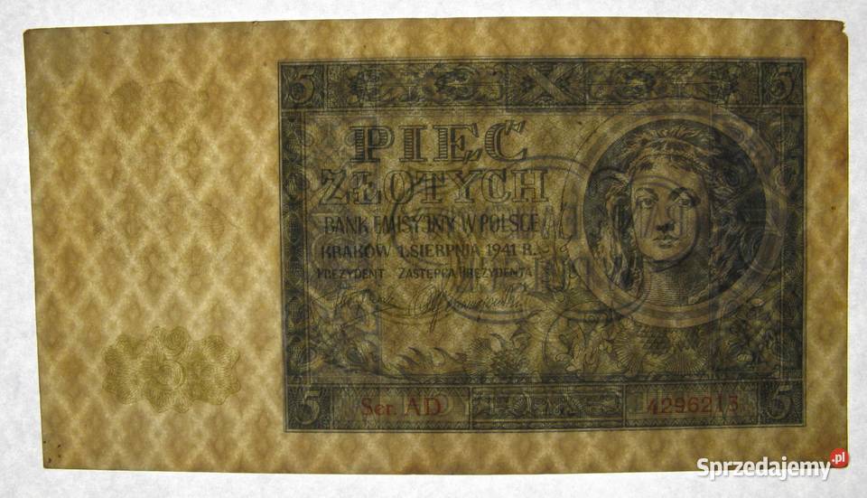 5 złotych 1941 10 złotych 1940 zestaw 3 Dąbrowa Górnicza