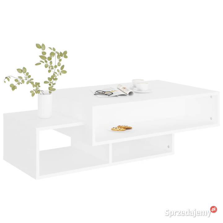 Stolik kawowy biały 105x55x32 materiał Warszawa