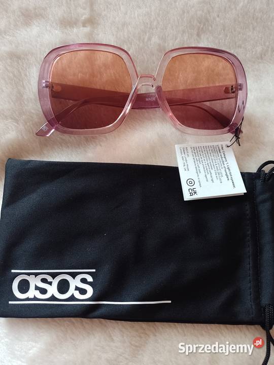 ASOS Duże różowe Okulary przeciwsłoneczne z małopolskie Kraków