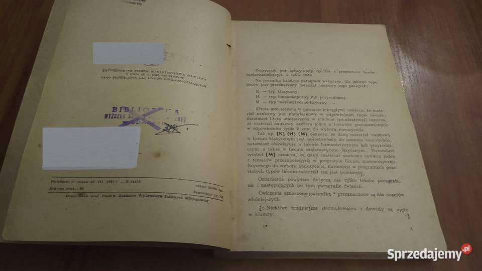 Algebra podręcznik liceów ogólnokształcących Gdańsk sprzedam