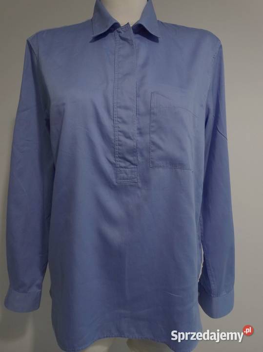 Koszula Bawełniana Modny Kolor Royal Blue Łomża