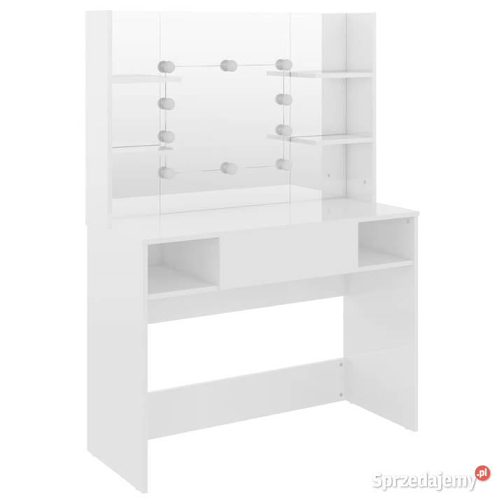 Stolik do makijażu z LED 100x40x135 MDF lśniący mazowieckie Warszawa