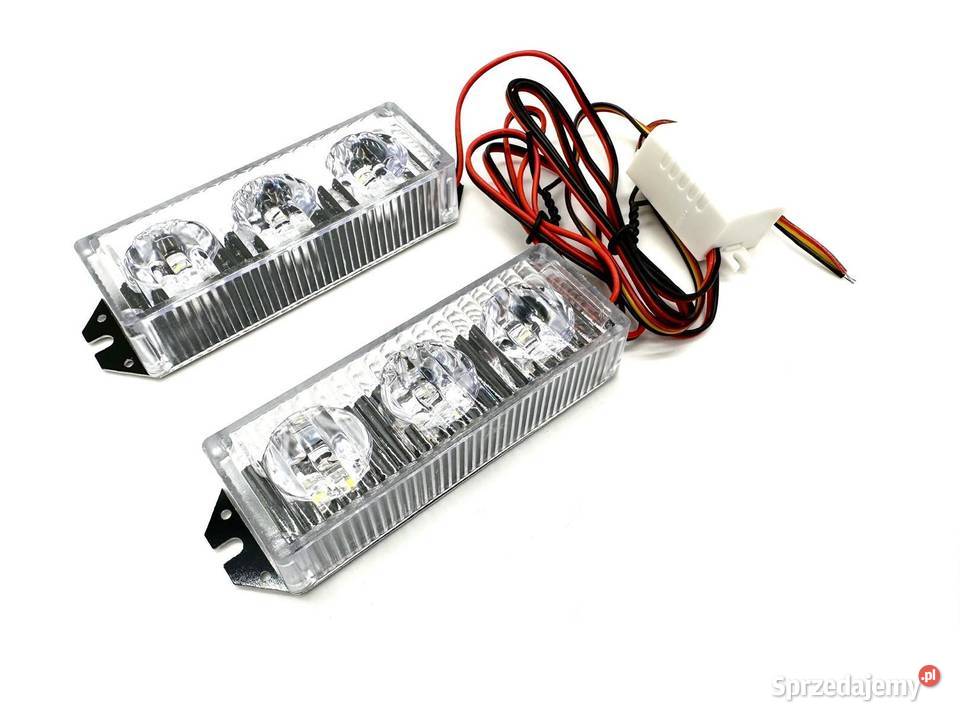 Lampa ostrzegawcza LED stroboskop biały 12V 2 Oświetlenie