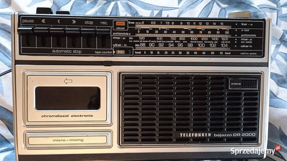 Kolekcjonerski Radiomagnetofon Telefunken