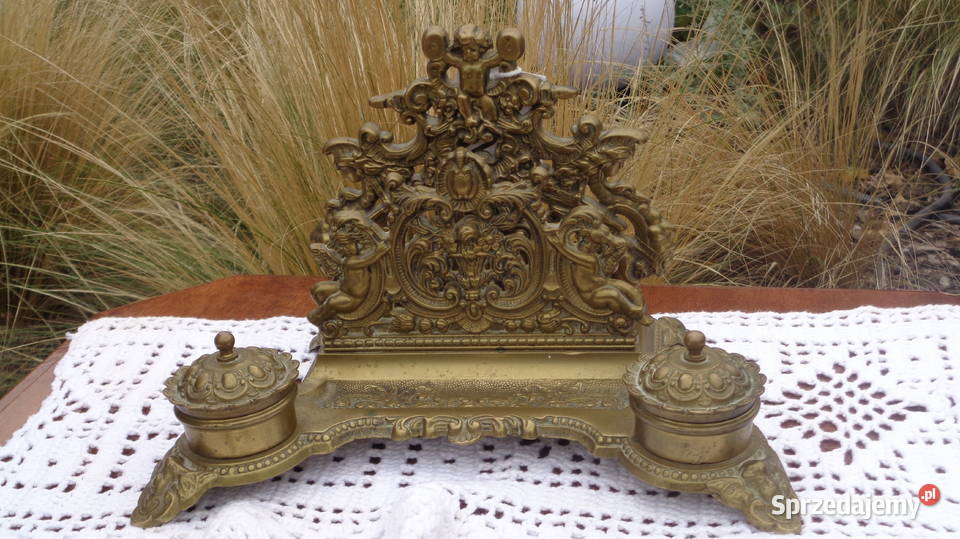 mosiężny kałamarz z listownikiem Mielnica Duża