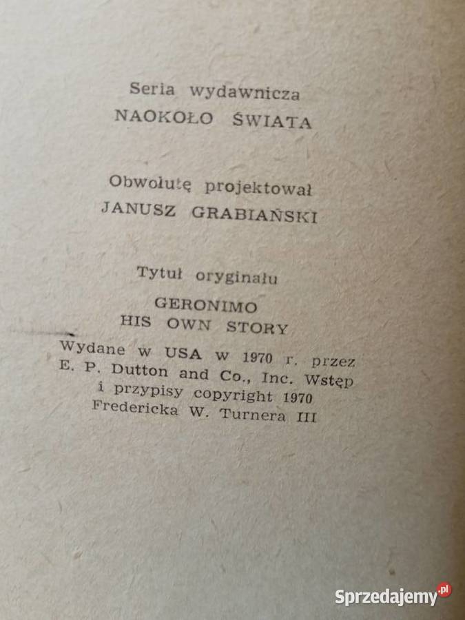 Geronima żywot własny z dedykacją książki mazowieckie Warszawa sprzedam