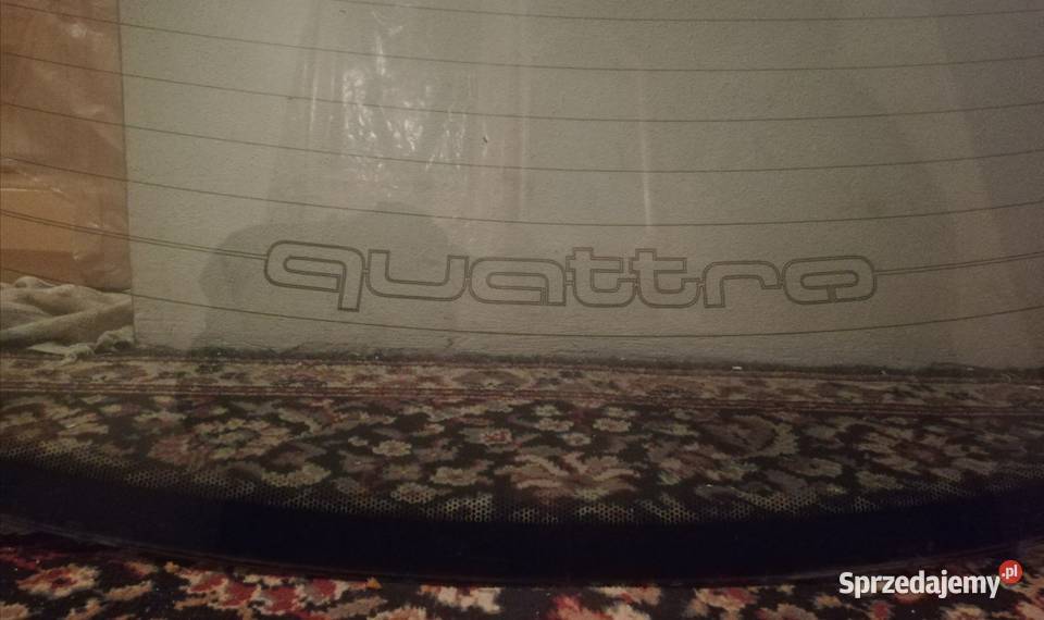 Szyba tył quattro z napisem Audi 80 b3 90 b3 Zagórz sprzedam