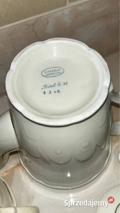 Serwis na 9 osób Hackefors Szwecja Ręcznie Gdańsk sprzedam