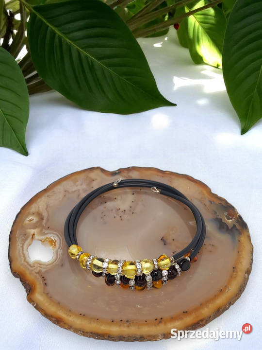 Bransoletka z bursztynu bursztyn bałtycki koniak Bransoletki