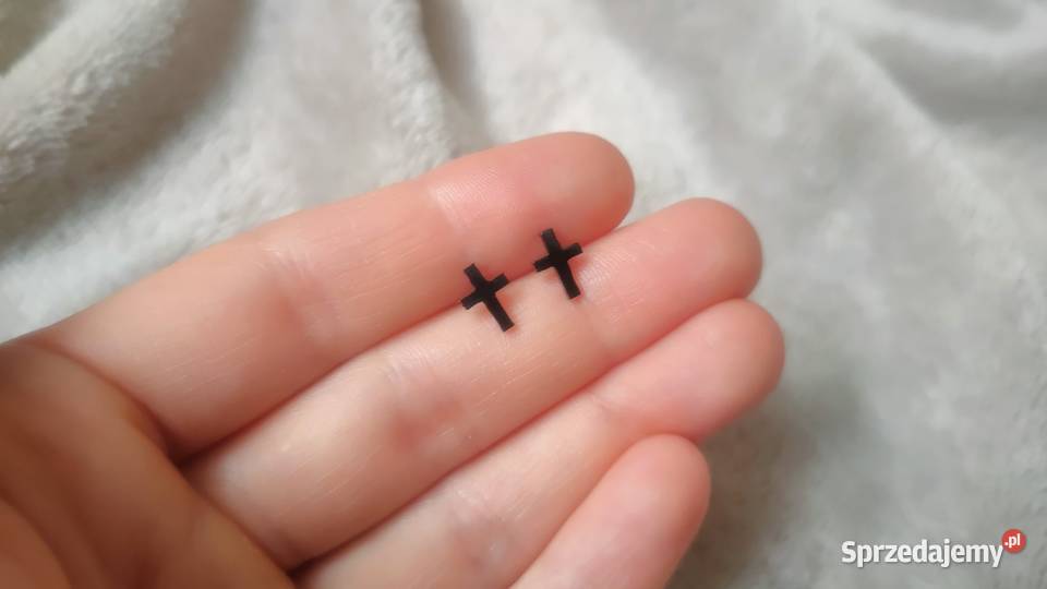 Kolczyki stal nierdzewna krzyże krzyżyki z Tarnowskie Góry sprzedam