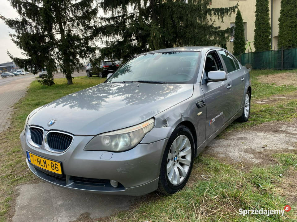 BMW 520 20 Benzyna 170 2005r Sedan XENON Skóry komputer pokładowy opolskie Nysa
