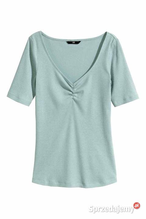 Miętowa koszulka tshirt hm xs 34 Topy i koszulki Toruń