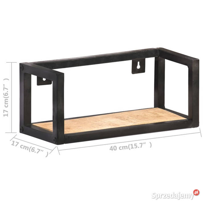 Półki ścienne 2 40 surowe drewno mango WM320667 Warszawa