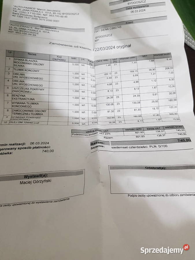 Fiat Siena sprawny i zadbany Bydgoszcz