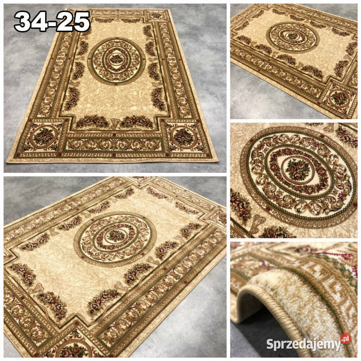 Gęsty dywan 200x300 beżowy klasyczny 3425 Białystok