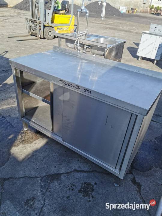 Stół roboczy drzwi suwane 130x60x85 502 Gastronomia