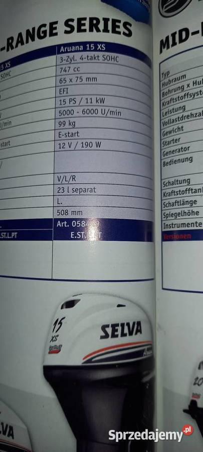 Yamaha 2cyl15xs432c Amberjac NOWY Łodzie i motorówki Bydgoszcz sprzedam