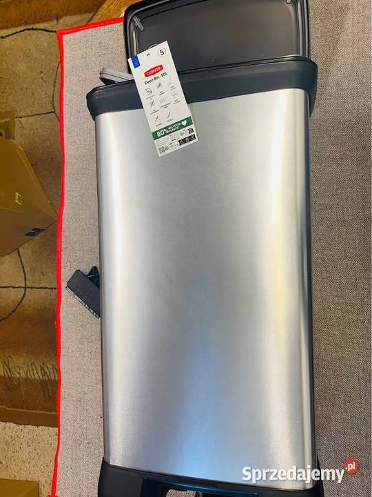 Curver Deco Bin kosz na śmieci 50L metalizowany