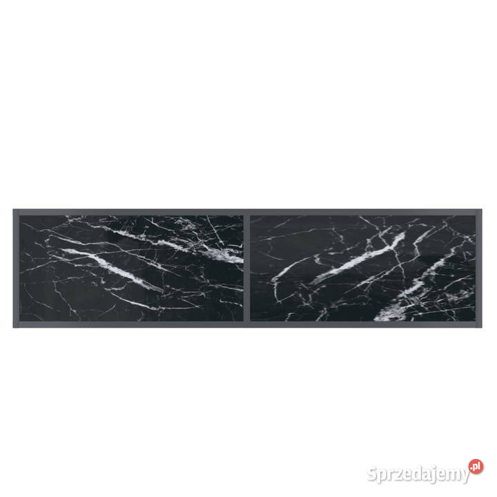 Stolik konsolowy czarny 140x35x755 szkło Warszawa