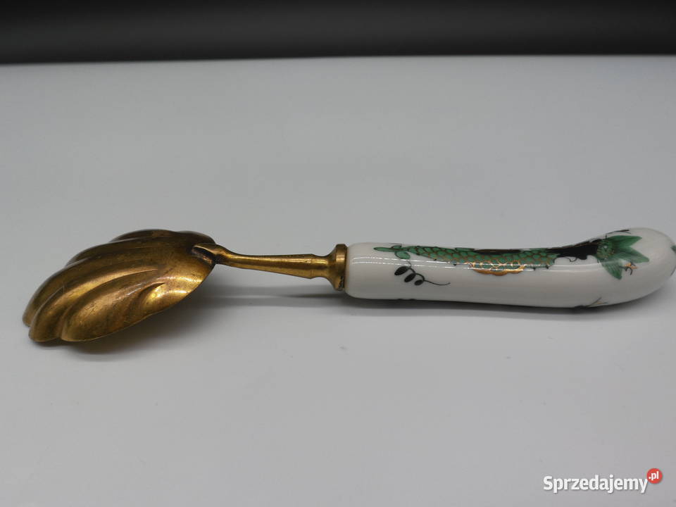 Łyżeczka do cukru z porcelanową rączką GERMANY Raszków sprzedam